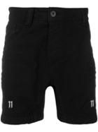 11 By Boris Bidjan Saberi Elasticated Design Shorts - Black