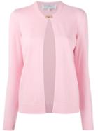 Salvatore Ferragamo - Open Front Cardigan - Women - Virgin Wool - M, Pink/purple, Virgin Wool