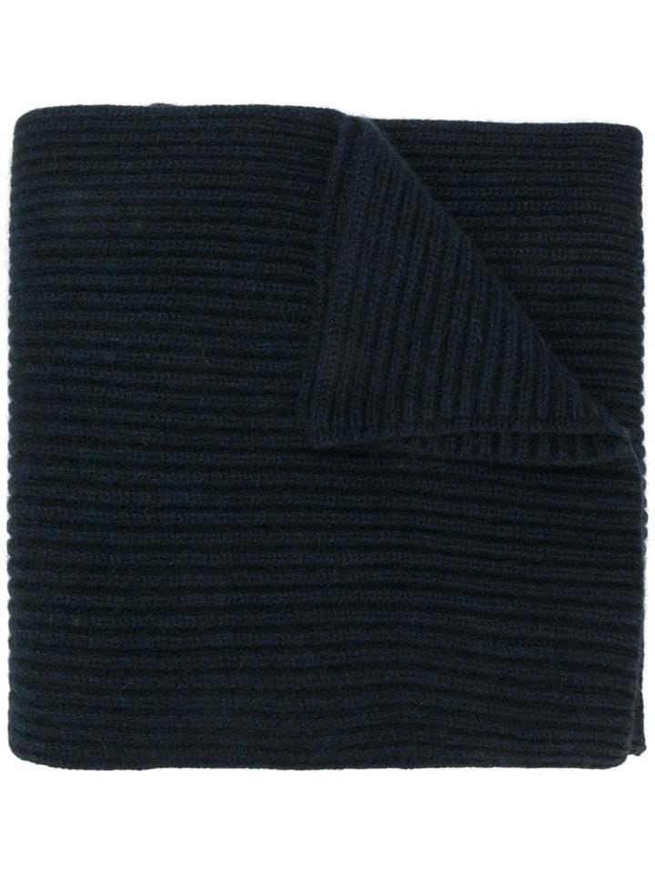 Pringle Of Scotland Ribbed Scarf - Black