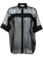 Versace Fringed Lace Blouse, Size: 40, Black, Silk/polyamide/viscose