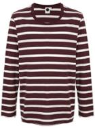 Bassike Vintage Striped Long Sleeve T-shirt - Red
