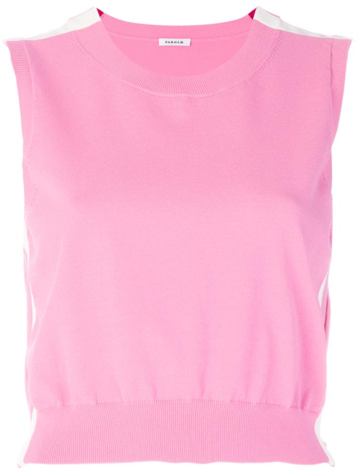 P.a.r.o.s.h. Runner Tank Top - Pink & Purple