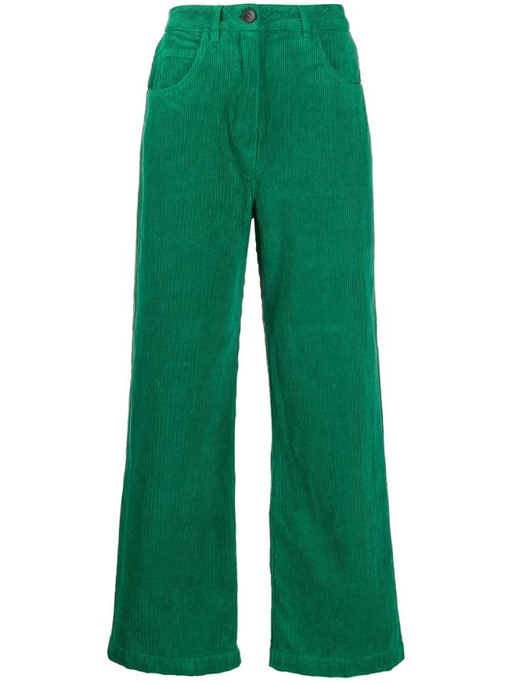 Cotélac Corduroy Flared Trousers - Green