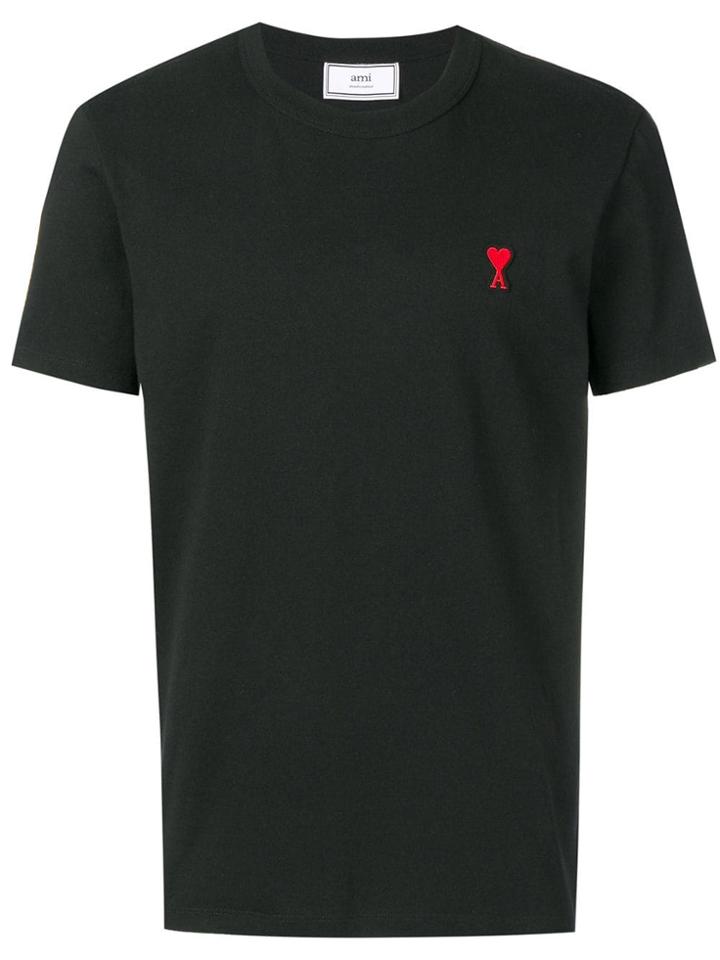 Ami Paris Ami De Coeur Patch T-shirt - Black