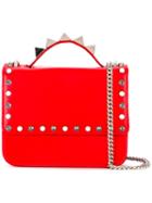 Salar - Studded Shoulder Bag - Women - Leather/metal (other) - One Size, Red, Leather/metal (other)