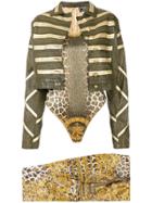 Versace Vintage Wild Baroque Jacketed Bodysuit & Leggings -