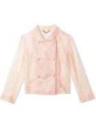 Burberry Kids Teen Laminated Lace Jacket - Pink