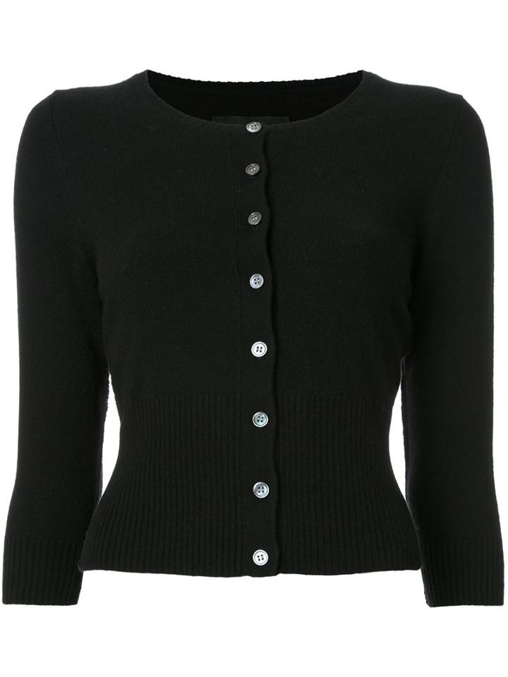 Nili Lotan Scoop Neck Cardigan, Women's, Size: Small, Black, Cashmere