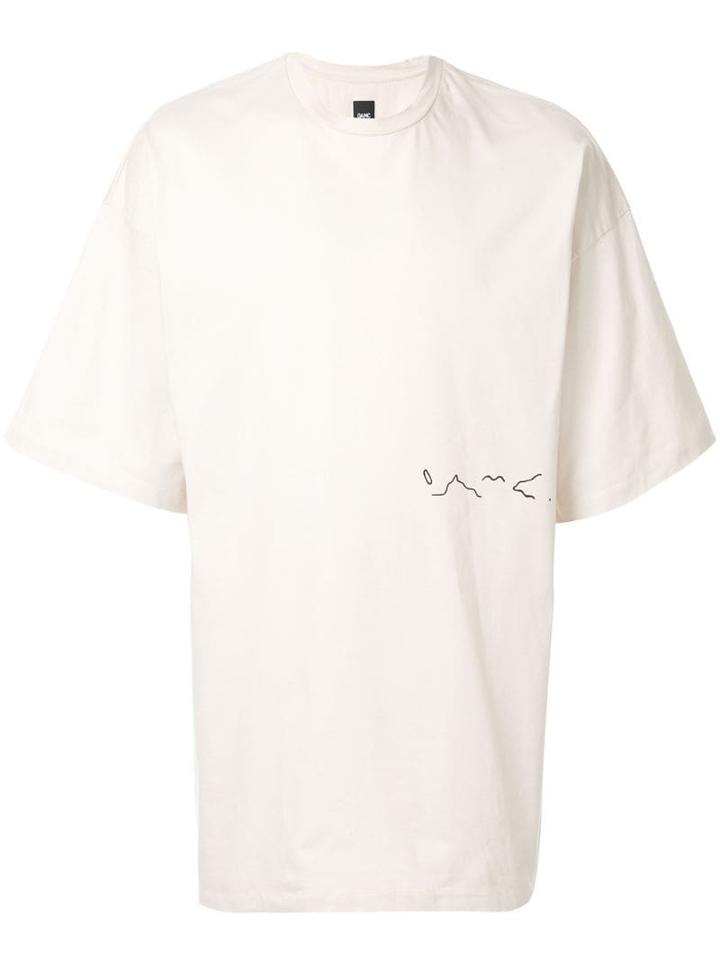 Oamc Scribble Print T-shirt - Neutrals