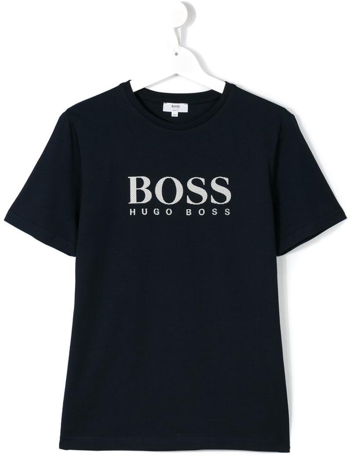 Boss Kids - Logo Print T-shirt - Kids - Cotton - 14 Yrs, Boy's, Blue