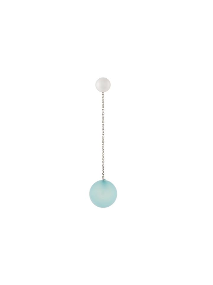 Delfina Delettrez 18kt Gold Virus Blue Chalcedony Earring