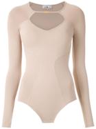 Amir Slama Long Sleeved Bodysuit - Neutrals