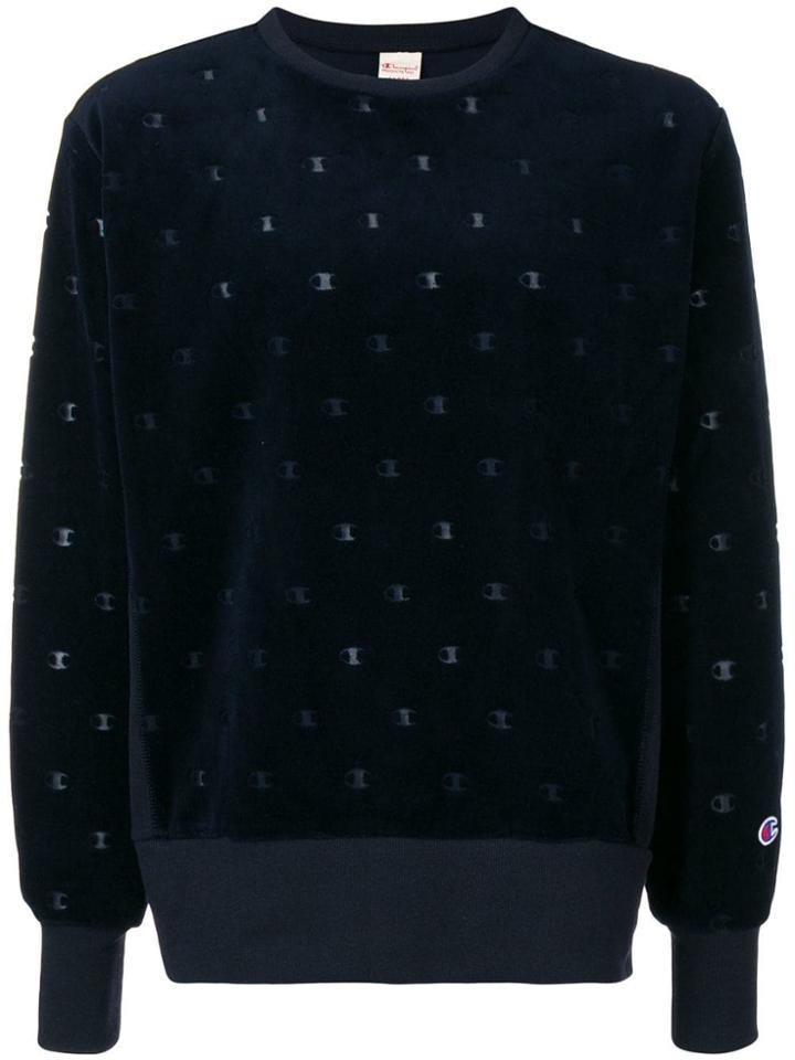 Champion All-over Logo Sweatshirt - Blue