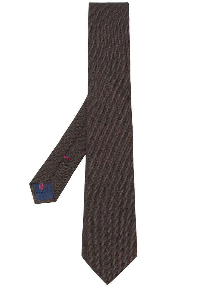 Tagliatore Plain Tie - Brown