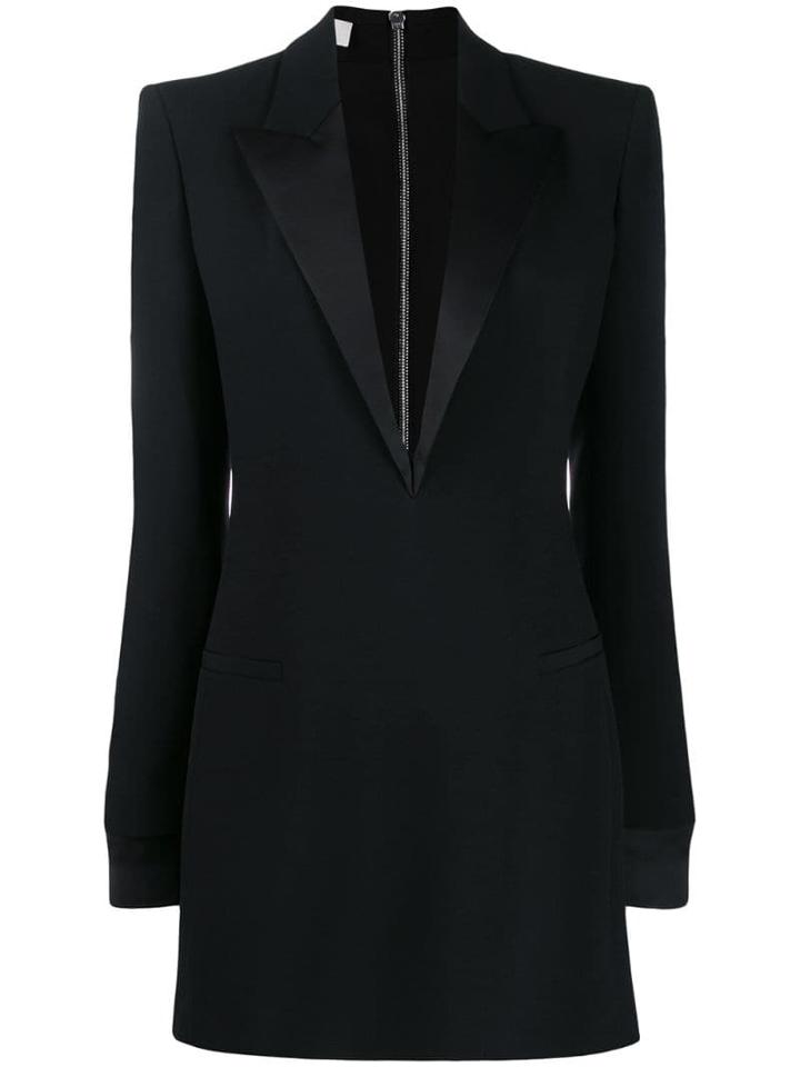 Philosophy Di Lorenzo Serafini Plunge Neck Tuxedo Dress - Black