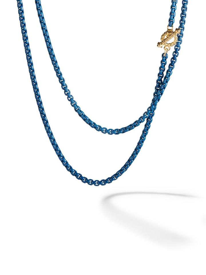 David Yurman 14kt Yellow Gold And Coloured Steel Dy Bel Aire Necklace