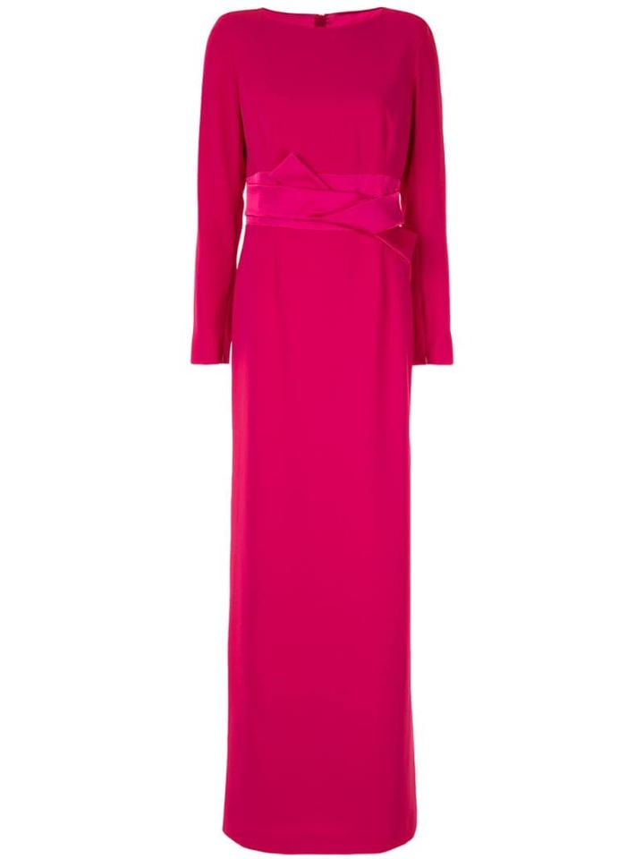 Paule Ka Maxi Dress With Bow Detail - Pink