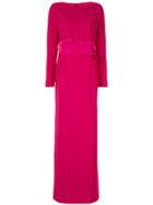 Paule Ka Maxi Dress With Bow Detail - Pink