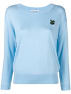Essentiel Antwerp Embroidered Cat Sweater - Blue