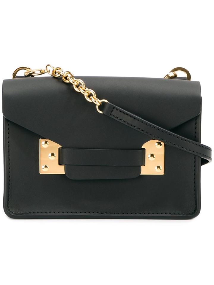 Sophie Hulme Nano Envelope Crossbody Bag, Women's, Black, Leather