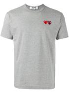 Comme Des Garçons Play Double Heart T-shirt - Grey