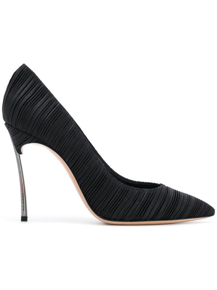 Casadei Blade Pleated Pumps - Black