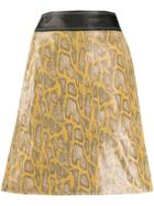 Stand Studio Snake-effect A-line Skirt - Yellow