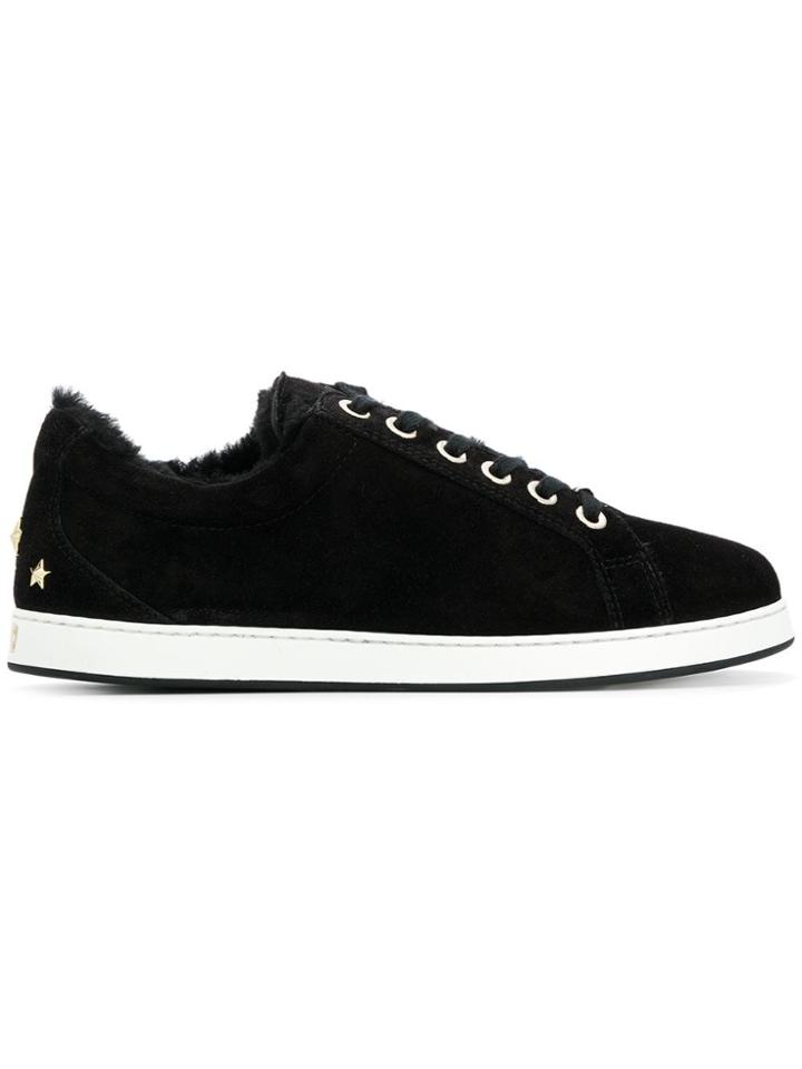 Jimmy Choo Jimmy Choo Cashfvsg Black Leather/fur/exotic Skins->leather