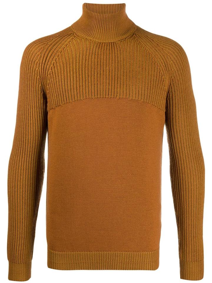 Roberto Collina Roll-neck Fitted Sweater - Brown