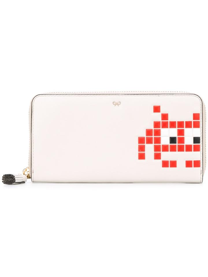 Anya Hindmarch 'space Invaders' Wallet - Nude & Neutrals