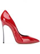 Casadei Varnished Pointed Pumps - Red