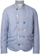 Undercover Padded Double-breasted Jacket, Men's, Size: 2, Grey, Polyester/cupro/wool