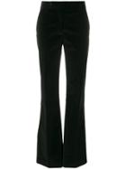 Prada Flared Velvet Trousers - Black