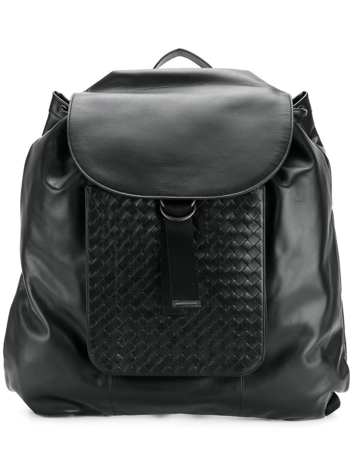 Bottega Veneta Woven Backpack - Black