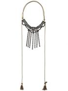 Twin-set Tassel Embellished Necklace - Black