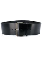 Ann Demeulemeester Antique Gold-tone Buckle Belt - Black