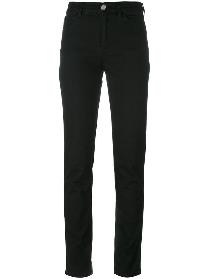 Armani Jeans - Cropped Skinny Jeans - Women - Cotton/polyester/spandex/elastane - 35, Women's, Black, Cotton/polyester/spandex/elastane
