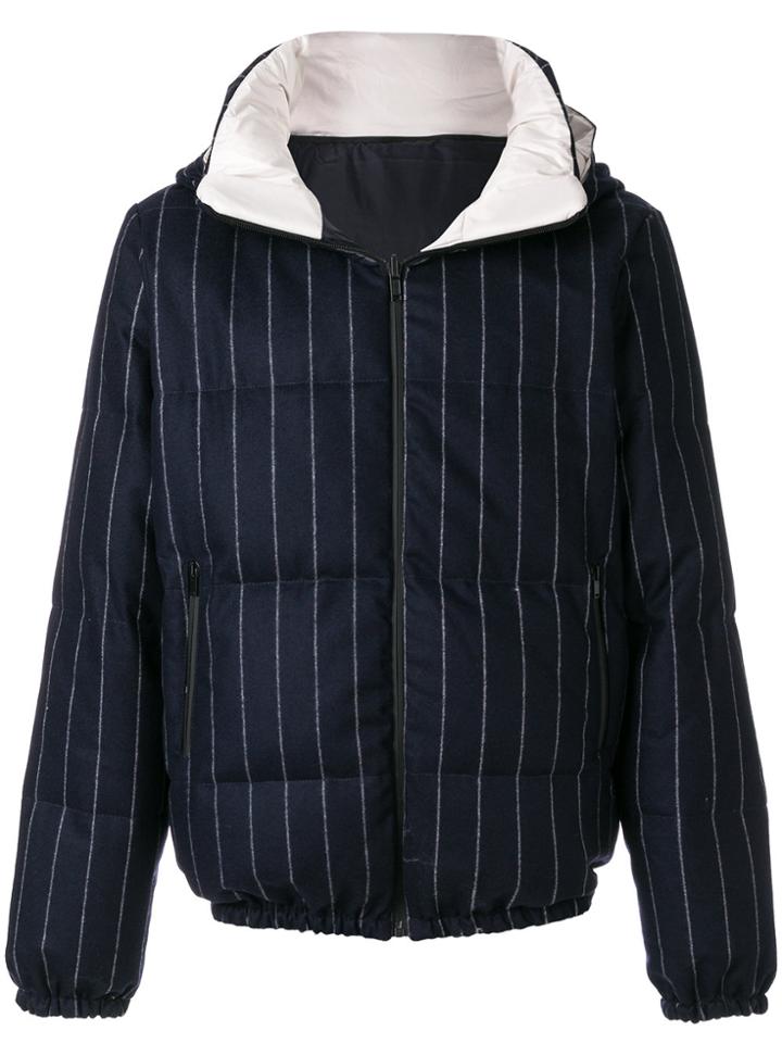 Lc23 Pinstripe Padded Jacket - Blue
