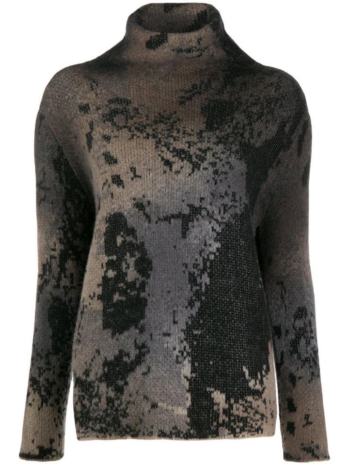 Avant Toi Intarsia Knit Jumper - Neutrals