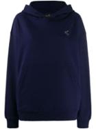 Vivienne Westwood Anglomania Embroidered Logo Hoodie - Blue