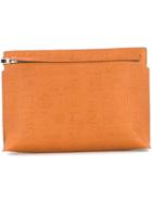 Loewe Logo Embossed Clutch Bag - Brown