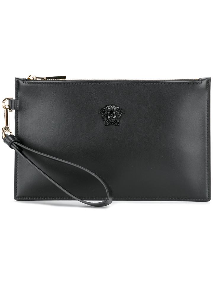 Versace Medusa Wrist Clutch - Black