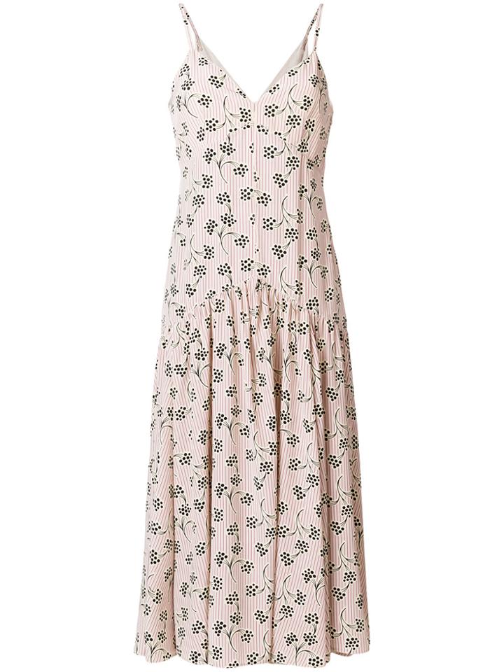 Prada Printed Midi Slip Dress - Nude & Neutrals