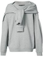 Y / Project Tie Sleeves Detail Sweater - Grey