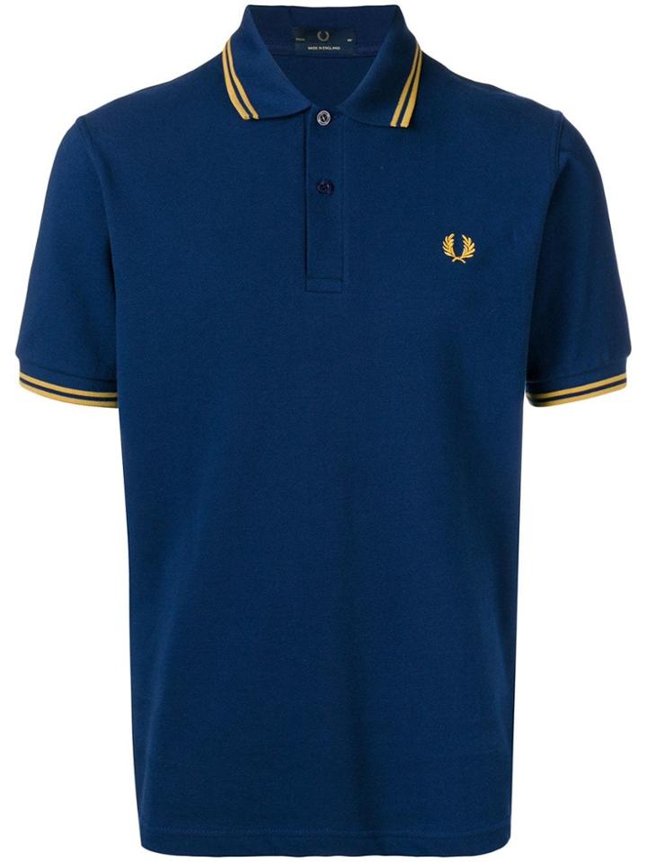 Fred Perry X Art Comes First Embroidered Logo Polo Shirt - Blue