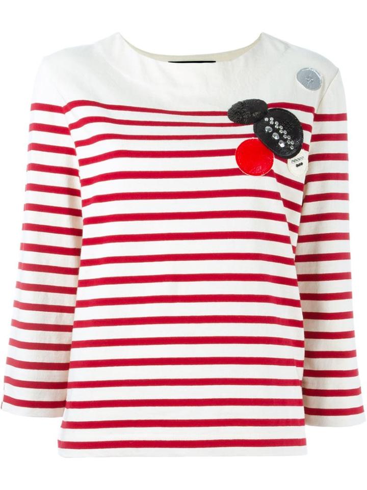 Marc By Marc Jacobs Patched Breton Stripe Top