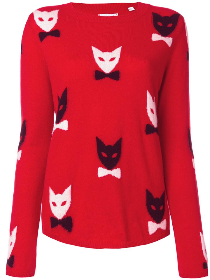 Chinti & Parker Cashmere Cat Sweater - Red