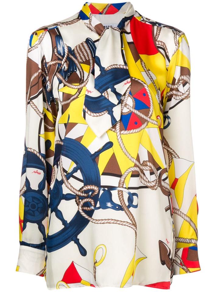 Msgm All-over Print Blouse - White