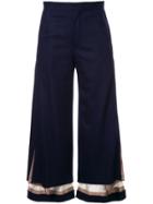 Undercover Layered Flared Trousers - Blue