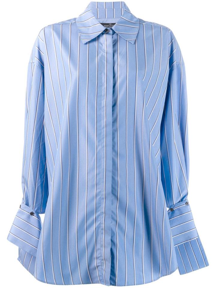 Rokh Oversized Fit Shirt - Blue